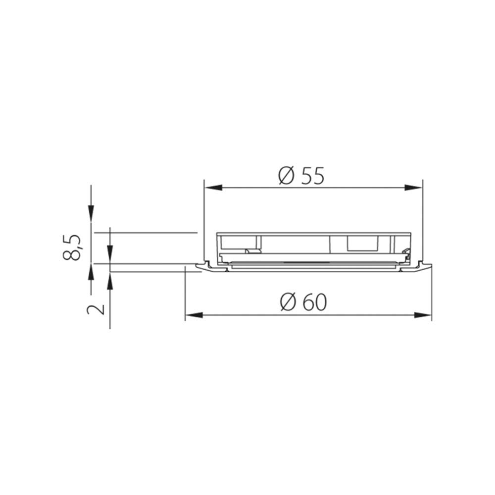 Spot LED Stella Flat - Aspect Inox