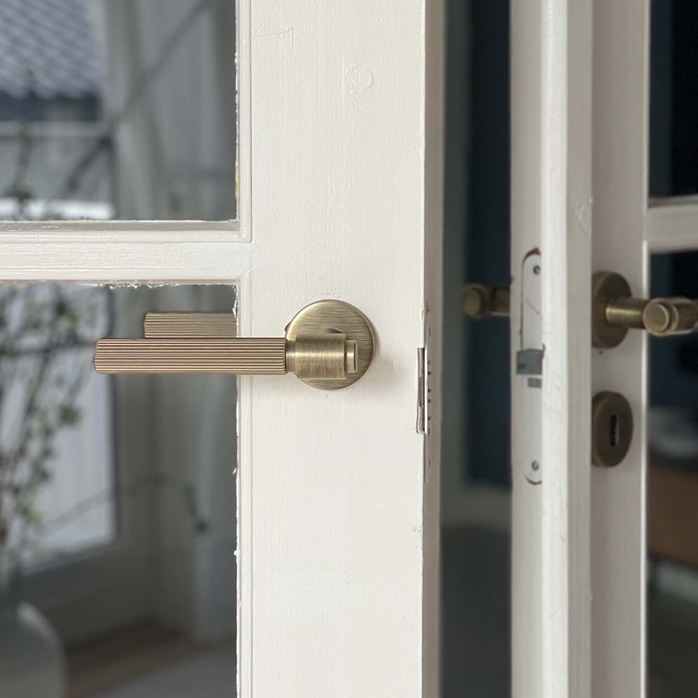 Poignée De Porte Helix 200 Stripe - Bronze Antique