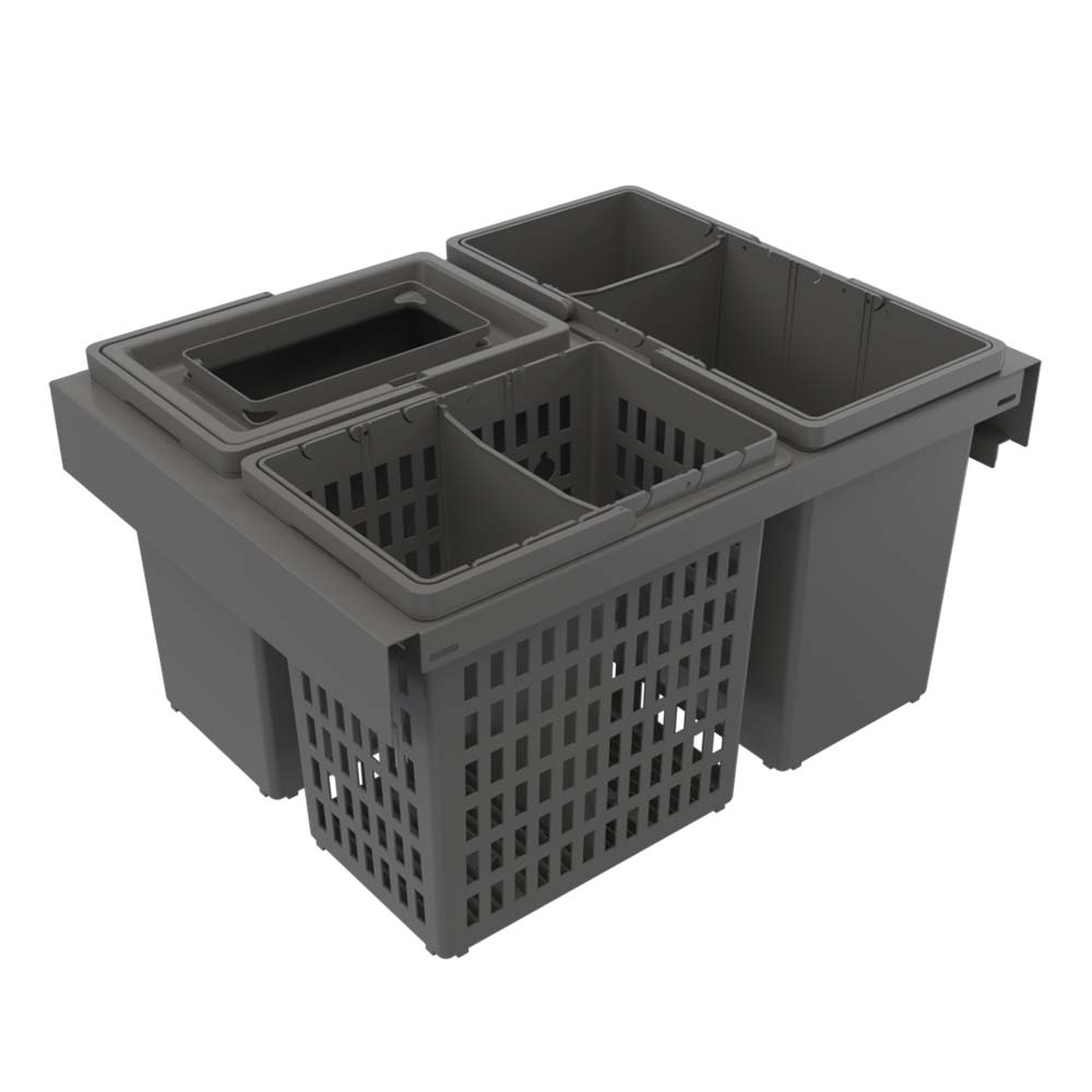Poubelle De Tri Sélectif - Trend Highside Eco - Gris Foncé