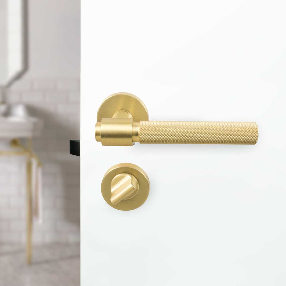 Verrou Porte WC R - Laiton Brossé