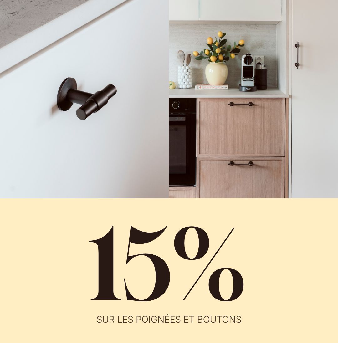 15% sur les poignées et boutons