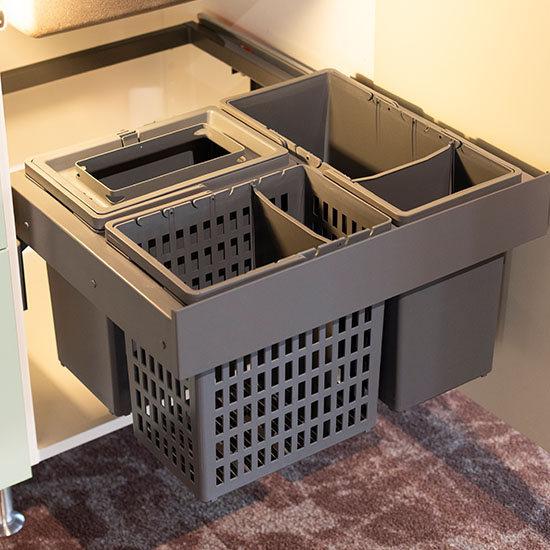 Système de tri des déchets encastré