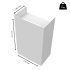 Poubelle murale - 9L - Blanc Poubelle murale - 9L - Blanc