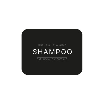 Etiquette Adhésive - Shampoing - Noir Mat
