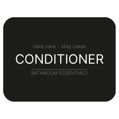 Etiquette Adhésive - Après-Shampooing - Noir Mat dans le groupe Accessoires de salle de bain / Afficher tous les accessoires bain / Distributeur savon mural chez Beslag Online (10103-BO)