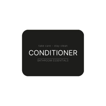 Etiquette Adhésive - Après-Shampooing - Noir Mat
