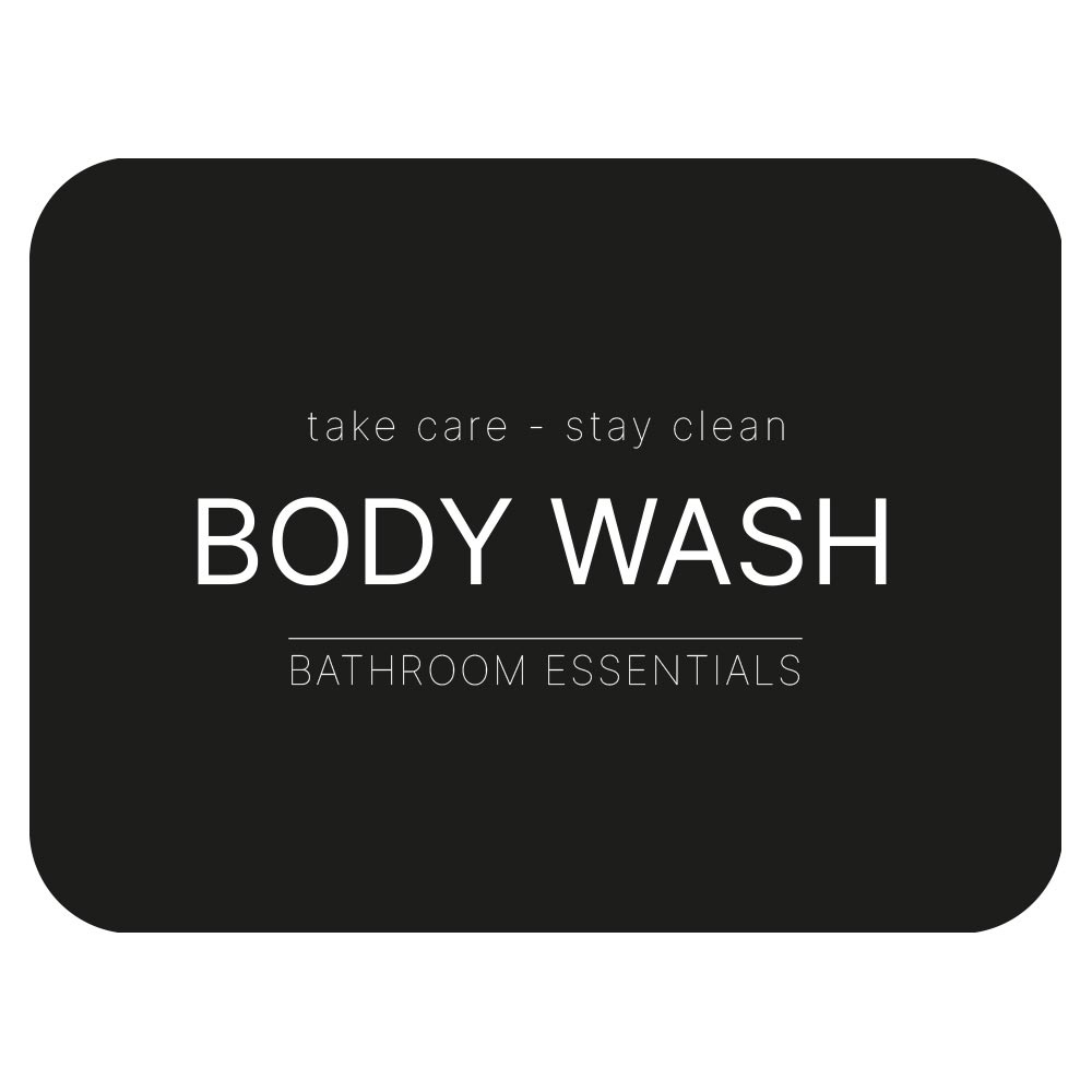 Étiquette Adhésive - Body Wash - Noir Mat