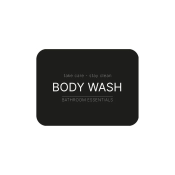 Étiquette Adhésive - Body Wash - Noir Mat