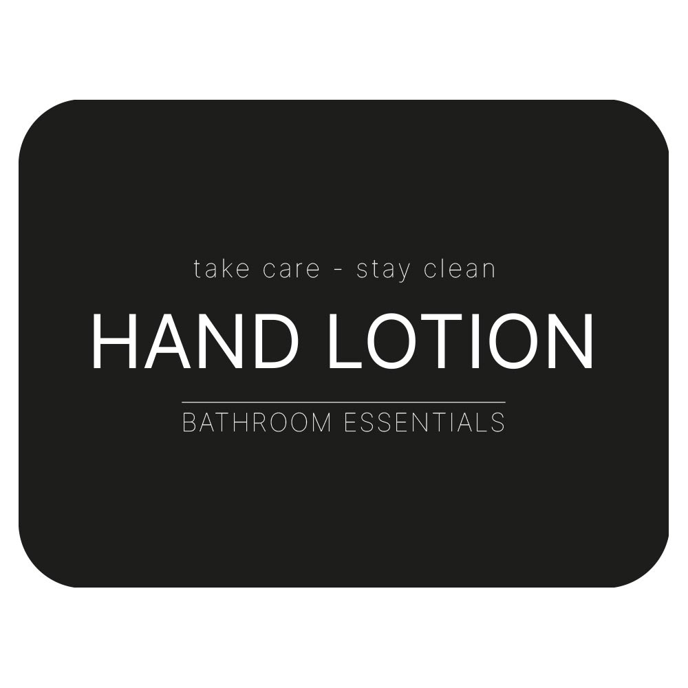Etiquette Adhésive - Lotion pour les Mains - Noir Mat