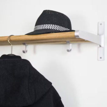 Étagère à chapeaux Elegant - Chêne/Aluminium