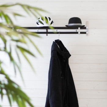 Étagère à chapeaux Elegant Plus - 1000mm - Noir/Aluminium 