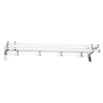 Étagère à chapeaux Elegant Plus - 1000mm - Blanc/Aluminium 