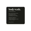 Étiquette Adhésive Premium - Body Wash - Noir Mat