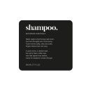 Étiquette Adhésive Premium - Shampoo- Noir Mat