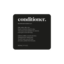 Étiquette Adhésive Premium - Conditioner - Noir Mat