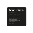 Étiquette Adhésive Premium - Hand Lotion - Noir Mat
