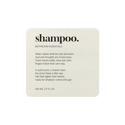 Étiquette Adhésive Premium - Shampoo - Beige dans le groupe Accessoires salle de bain / Afficher tous les accessoires bain / Distributeur savon mural chez Beslag Online (10189-BO)