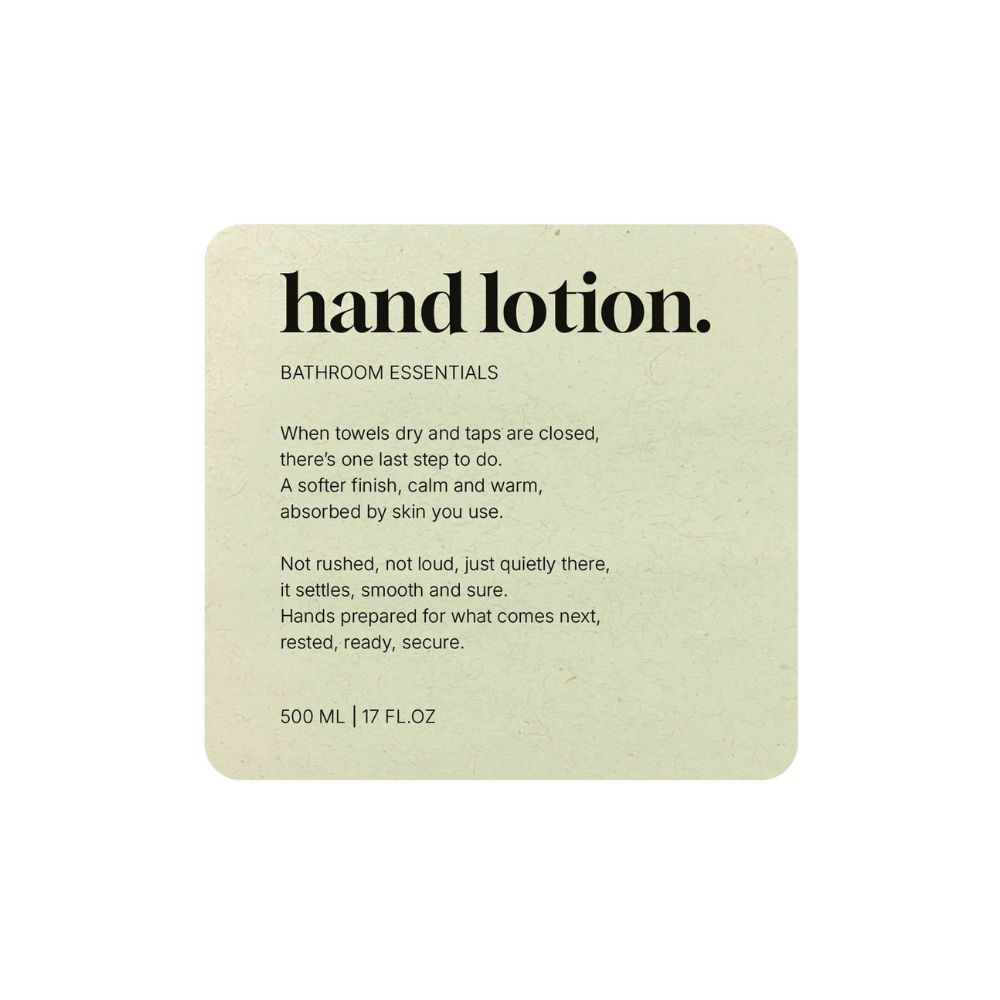 Étiquette Adhésive Premium - Hand Lotion - Beige
