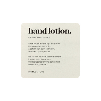 Étiquette Adhésive Premium - Hand Lotion - Beige
