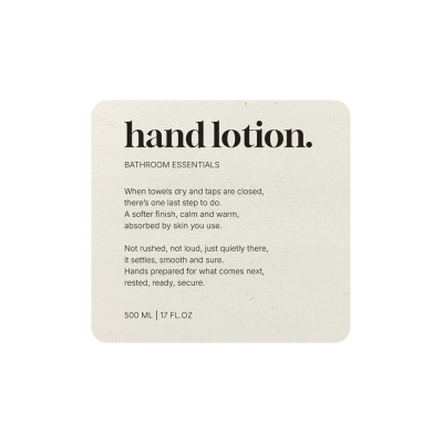 Étiquette Adhésive Premium - Hand Lotion - Beige dans le groupe Accessoires salle de bain / Afficher tous les accessoires bain / Distributeur savon mural chez Beslag Online (10193-BO)