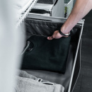 Corbeille Textile Haute - Gris Foncé