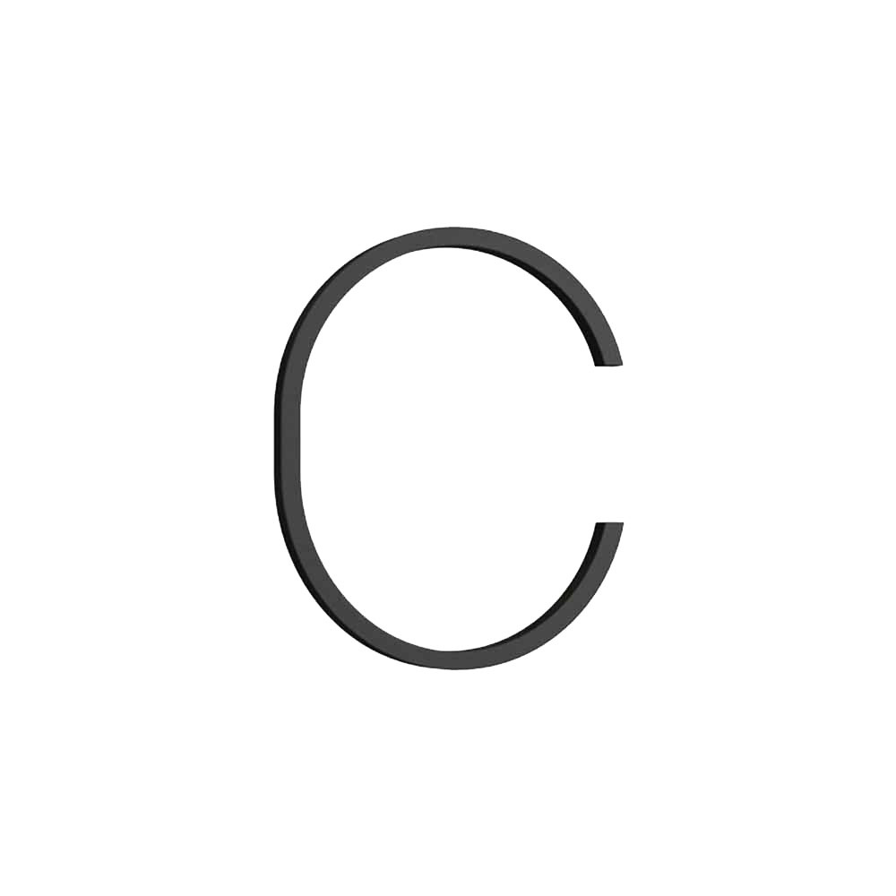 Lettre De Maison Contemporary - C - Noir