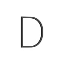 Lettre De Maison Contemporary - D - Noir