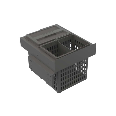 Poubelle De Tri Sélectif - Select Side 400 Eco - Gris Foncé dans le groupe Rangement / Afficher tout le stockage / Poubelle Cuisine chez Beslag Online (210001314E)