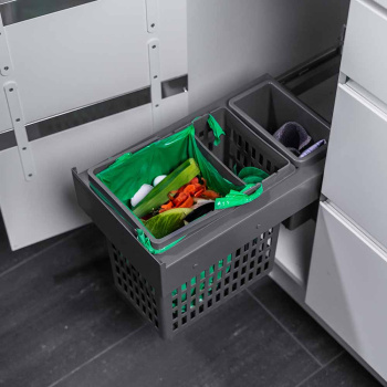 Poubelle De Tri Sélectif, Select Side Eco, Gris Foncé