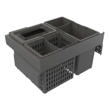 Poubelle De Tri Sélectif - Select Side 600 Eco - Gris Foncé