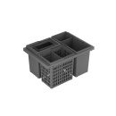 Poubelle De Tri Sélectif - Cube Basic Eco - Gris Foncé