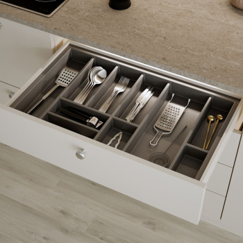 Range Couvert Tiroir Basic - Gris Orion