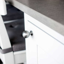 Bouton Lily - Fini Acier Inoxydable