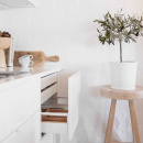 Poignée Profilée Edge Straight - 200mm - Laqué Blanc