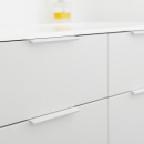 Poignée Profilée Edge Straight - 200mm - Laqué Blanc