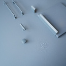 Bouton T Viva - Bleu Tempête