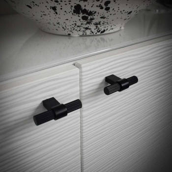 Bouton T Helix Stripe - Noir Mat