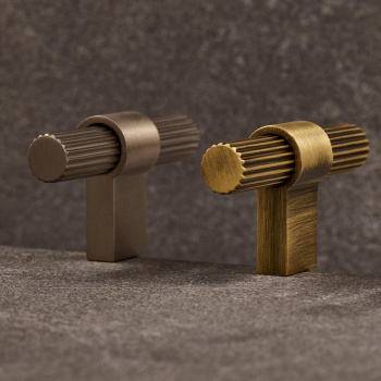 Bouton T Helix Stripe - Bronze Antique