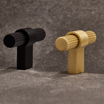 Bouton T Helix Stripe - Laiton