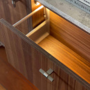 Bouton T Helix Stripe - Finition Acier Inoxydable