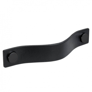 Poignée Loop - 128 mm - Cuir Noir/Noir