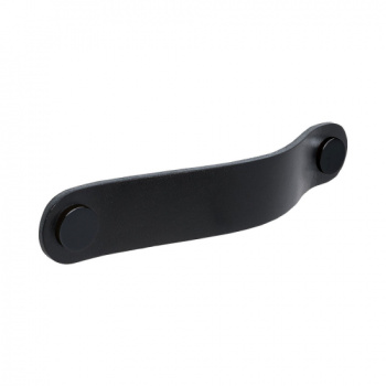 Poignée Loop Round - 128mm - Cuir Noir/Noir