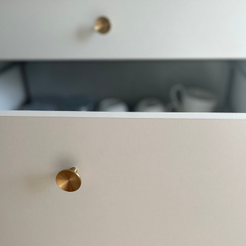 Bouton Sture - 28mm - Laiton Brossé Non Traité