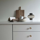 Bouton Sture - 28mm - Laiton Brossé Non Traité