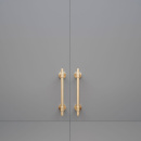 Poignée Uniform - 128mm - Laiton Non Traité Brossé