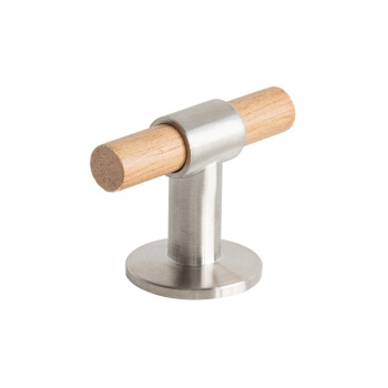 Bouton T Uniform - Chêne/Acier Inoxydable Brossé