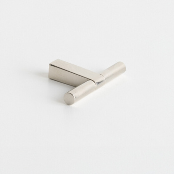 Bouton T Petit - Plaqué Nickel