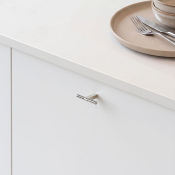 Bouton T Petit - Plaqué Nickel
