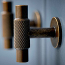 Bouton T Manor - Laiton Antique