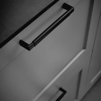 Poignée Rattan - 160mm - Noir Mat